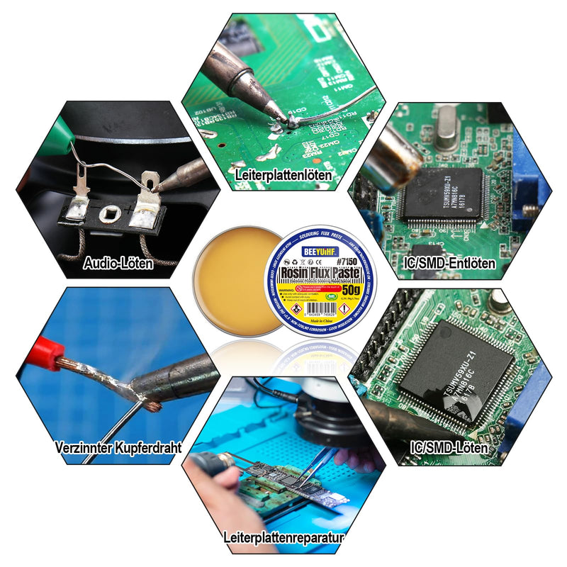 BEEYUIHF Rosin Flux, Soldering Paste Flux, Electronic Flux for Soldering for SMD PCB Welding (2.29oz/65g)