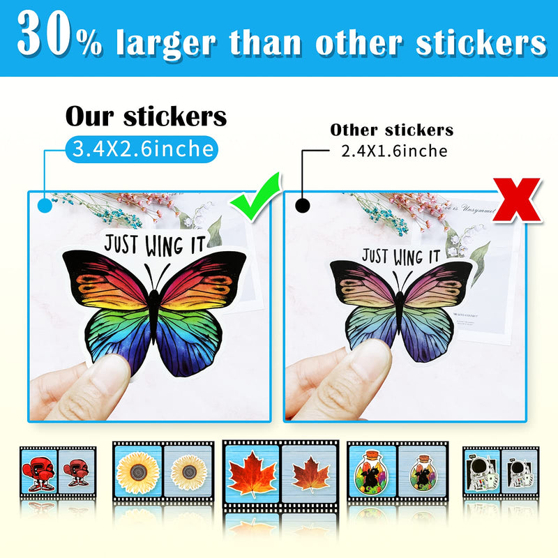 300 PCS Stickers Pack (50-850Pcs/Pack), Colorful VSCO Waterproof Stickers, Cute Aesthetic Stickers. Laptop, Water Bottle, Phone, Skateboard Stickers for Teens Girls Kids, Vinyl Sticker. 300 Pcs-Big Size-2.5"-3.5"