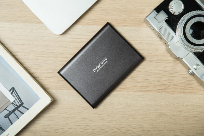 Maxone 500GB Ultra Slim Portable External Hard Drive HDD USB 3.0 Compatible with PC, Laptop, Charcoal Grey | with PC, Laptop, Charcoal Grey