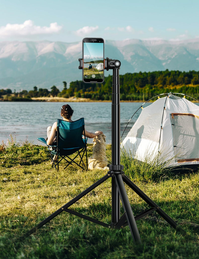 [AUSTRALIA] - 71'' Phone Tripod & Selfie Stick, Tripod for iPhone with Detachable Remote, Portable Phone Tripod Stand for Video Recording, Travel Tripod for Cell Phone, Compatible with Smartphones, DSLR 