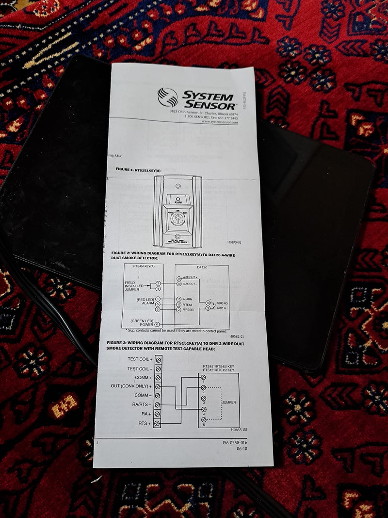 [AUSTRALIA] - System Sensor RTS151KEY Remote Test and Reset Station with Key for Duct Smoke Detector 