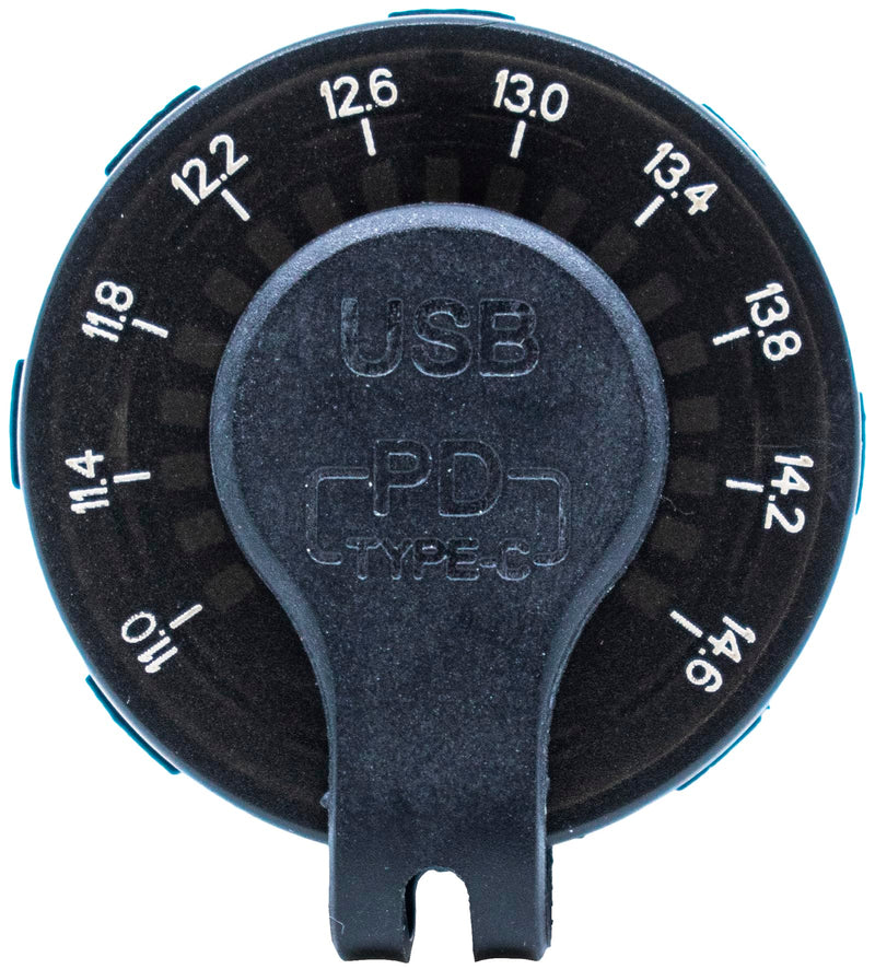 12/24V Socket Dual USB Type C PD 3.0 (36W) + USB A (18W) Fast Charger with Built-in Voltmeter & Power Switch for Car, Boat, Marine & RVs