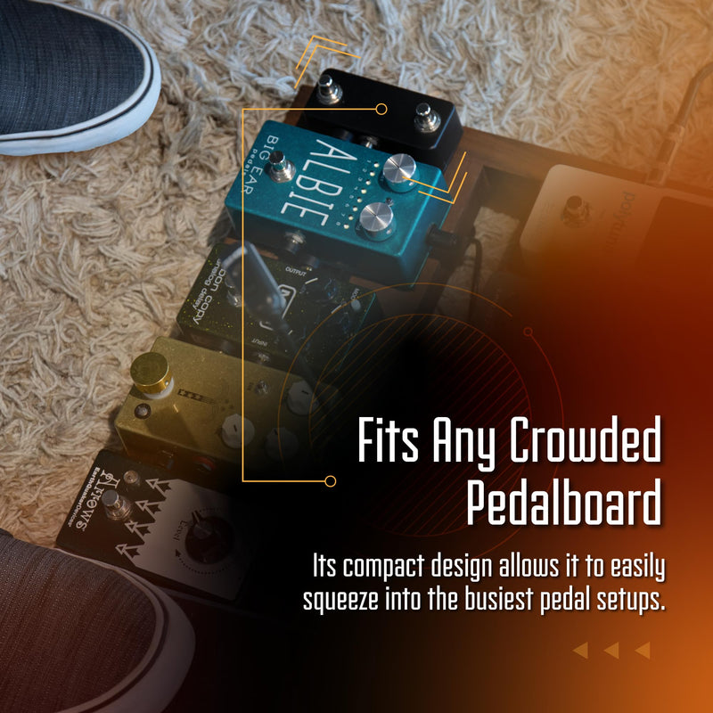 Dual Foot Switch Pedal - Versatile TRS Auxiliary Guitar Pedal - Expand Your Multi Effects Processor - Hand Wired and Built for the Road (Arctic White)