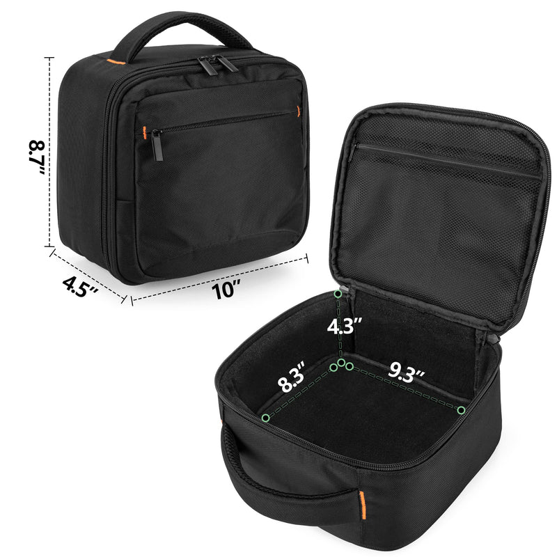 CURMIO Projector Case, Mini Projector Carrying Bag Compatible for DR.J Professional and QKK Mini Projector, Black Single Layer