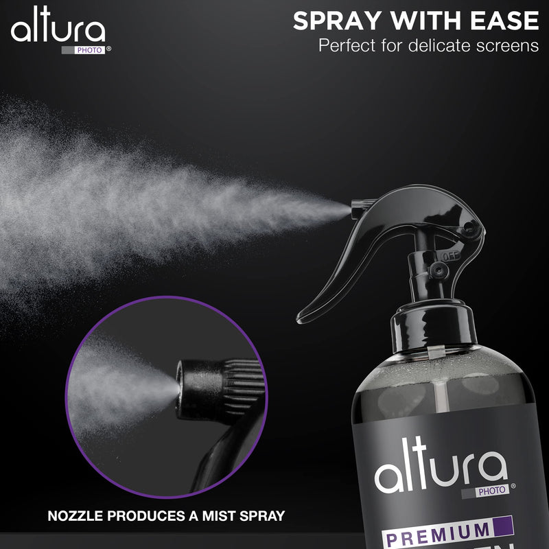 [AUSTRALIA] - Screen Cleaner Spray (16oz) and Microfiber Cloth - TV Screen Cleaner, Computer Cleaner, Laptop Screen Cleaner, Monitor Cleaner - for Phone, Ipad, iPhone, MacBook Screen Cleaner - Streak and Odor Free 16oz 