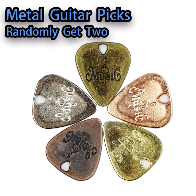 12 Pcs Acoustic Guitar Bridge Pins with Bridge Pin Puller Remover 2 Guitar Picks Guitar Pegs Guitar Parts Accessories Replacement Tools Kits