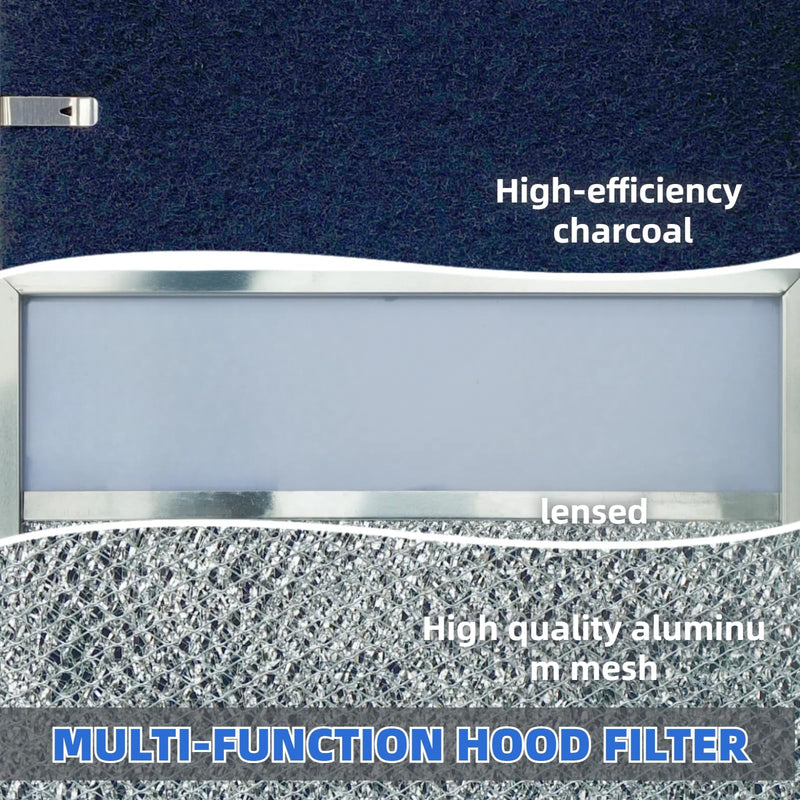 [AUSTRALIA] - BP57 Stove Hood Vent Filter with Light Lens,Kitchen Exhaust Grease Filter, Grease Air Filter 11 3/8" x 11 3/4" (1-Pack) for Broan-NuTone fit 43000 Series Range Hood 