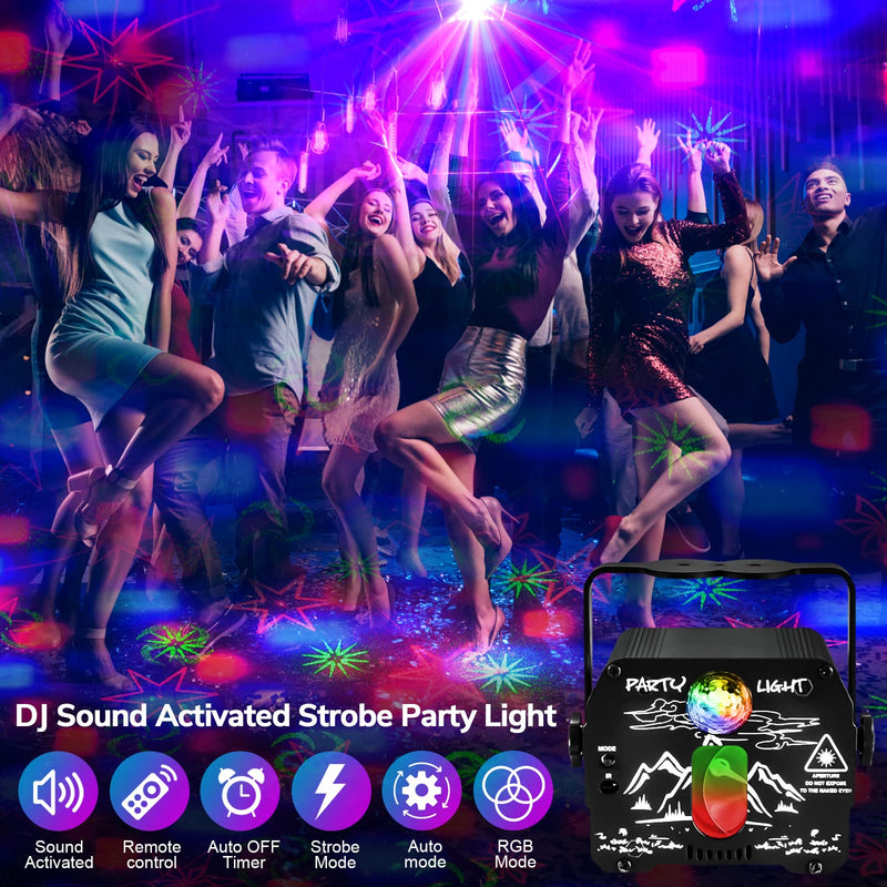 Aimeizi Laser Lights for Party, Disco Ball DJ Lights - Sound Activated Strobe Light, RGB Backgrounds Light for Glow Party Rave, Party Rave Light for Halloween Birthday Club Christmas Xmas Lights