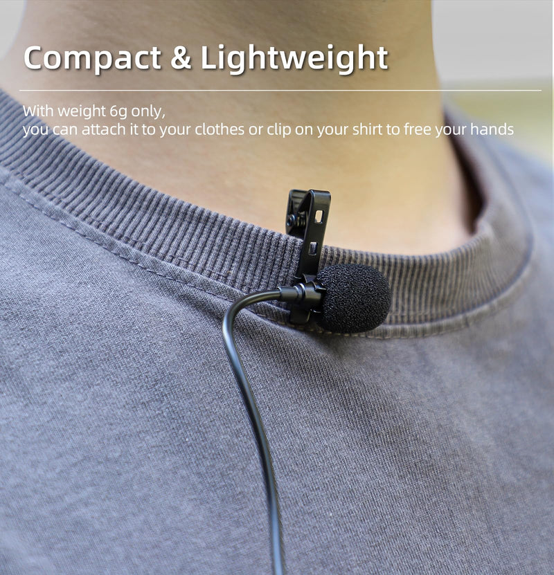 Lavalier Microphone for Insta360 X4 High-Sensitivity Omnidirectional Camera Microphone Compatible with Insta360 X4 Accessories