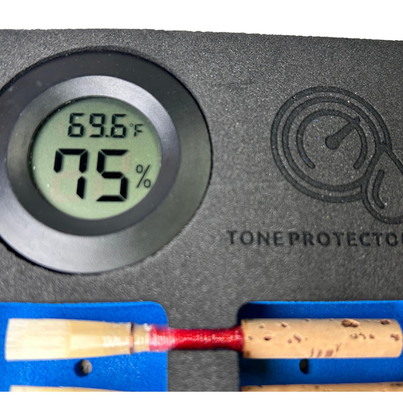 Tone Protector Reed Case for Oboe Reeds: Digital Oboe Reed Storage With Two-Way Humidity Control