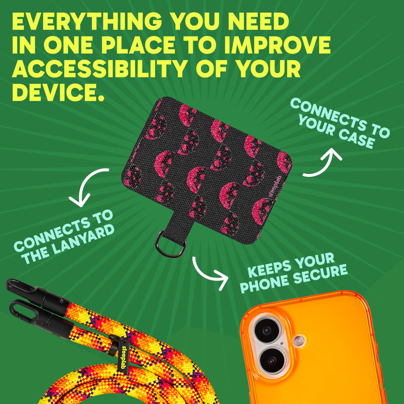 SteepLab Highlighter Case + Freehand Crossbody Lanyard Bundle for iPhone 17 - Hands-Free Carry with Bold Color Protection - Solar Static