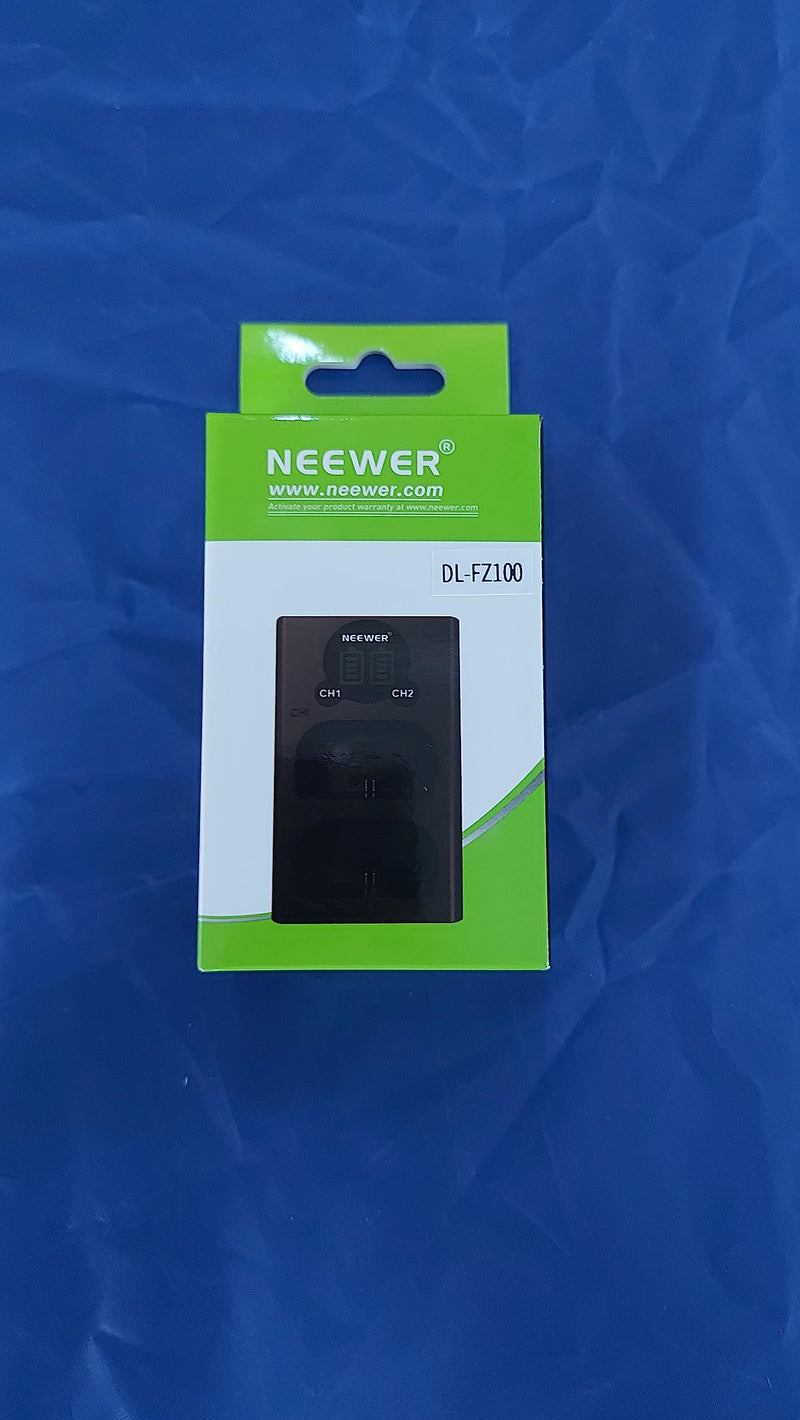 Neewer Dual USB Charger for Sony NP-FZ100 Battery, Compatible with Sony ZV-E1, FX3, FX30, A1, A9 II, A7R V, A7S III, A7 IV, A6600, A7C Cameras, Designed with LCD Display, Versatile Charging Options