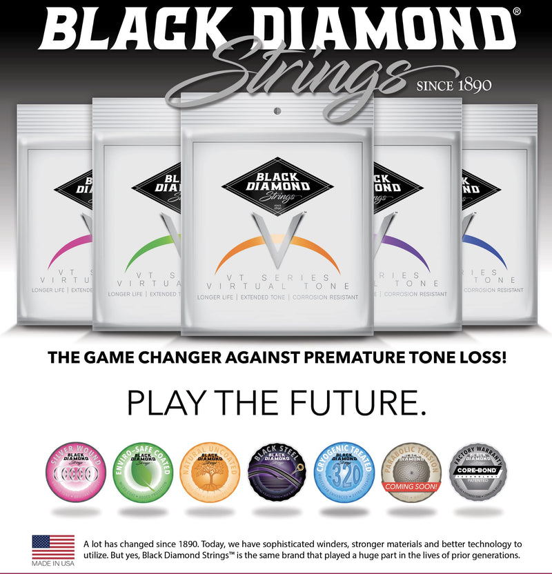Black Diamond Strings® N400LCY37 Bass Cryogenic Rd Med/Long Scale .040SR.060SR.080SR.100SR 40-100 4 String