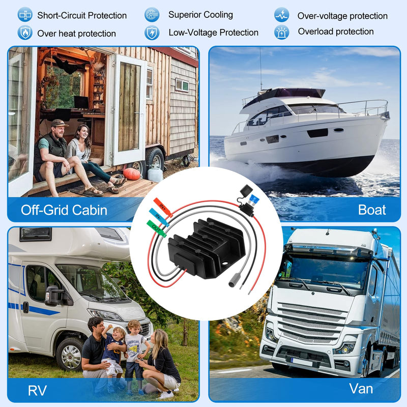 [AUSTRALIA] - Starlink Mini Power Supply Starlink Mini 12V Adapter 12V/24V to 30V 3.5A, Waterproof DC Step Up Converter with Female Plug 9-28V Input for RV/Off-Grid/Marine, Starlink Mini Accessories 
