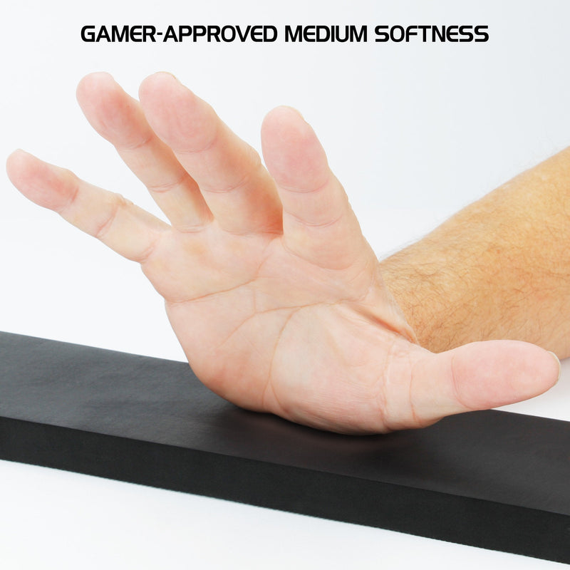 ENHANCE Tenkeyless Keyboard Wrist Rest - Firm TKL Gaming Wrist Pad for Compact Mechanical Keyboards with Ergonomic Support, Non-Slip Rubber Base, Anti-Fray Solid Design - Great for Gaming or Office Compact Size Keyboard