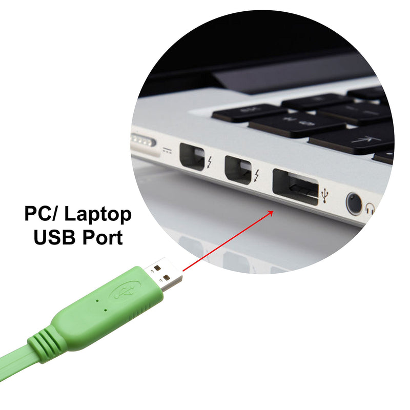 USB 2.0 to RJ45 RS232 Cisco Console Routers Switches Servers Cable FTDI 1.8M SI-ADA24048