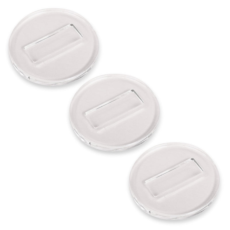 4" Clear Piano Caster Cups for Grand Piano and Baby Grand Piano by Blue Akilades - 3 Pack Invisible Design with Dust Cloth