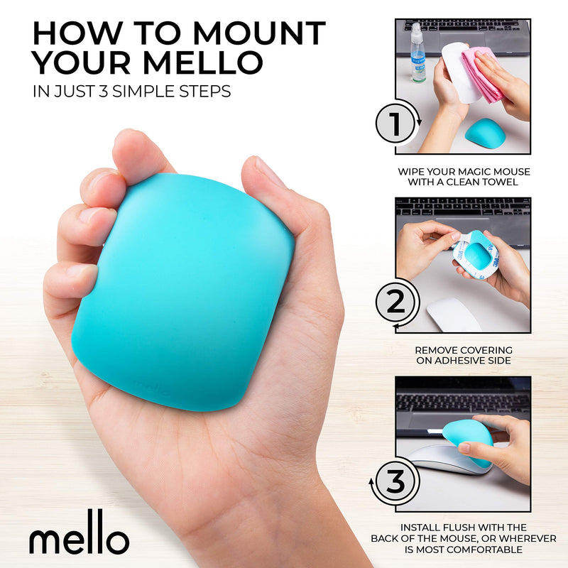 Mello Silicone Cushion Compatible with Apple Magic Mouse 1 & 2 (Tuxedo Black) Tuxedo Black