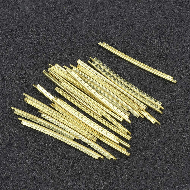 Guitar Fret Wires, 24pcs 2.7mm Electric Guitar Fret Wire, Brass Fretwire for Electric Guitar Bass Guitar Fingerboard Replacement