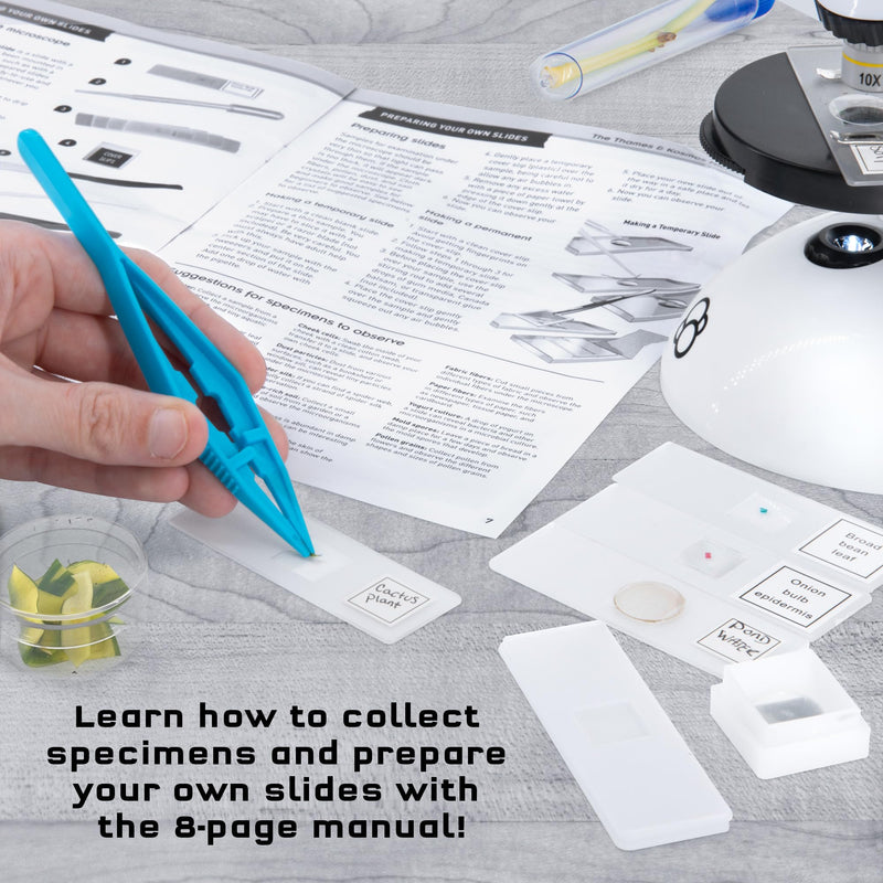 [AUSTRALIA] - The Thames & Kosmos Microscope Essential STEM Tool with Smartphone Adapter to Capture & View Microscopic Images, Entry-Level Student Science Device, 60x to 600x Magnification & 45 Accessories 