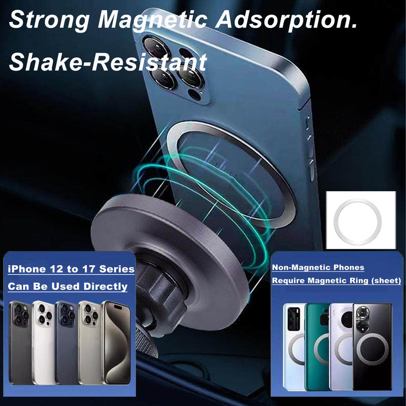 15W Magnetic Wireless Charging Car Mount Exclusive Snap-On Holder for Honda Fit 2009-2014 Accessories Dedicated Phone Stand Compatible with MagSafe for iPhone 12-17 Series Honda Fit for 2009-2014
