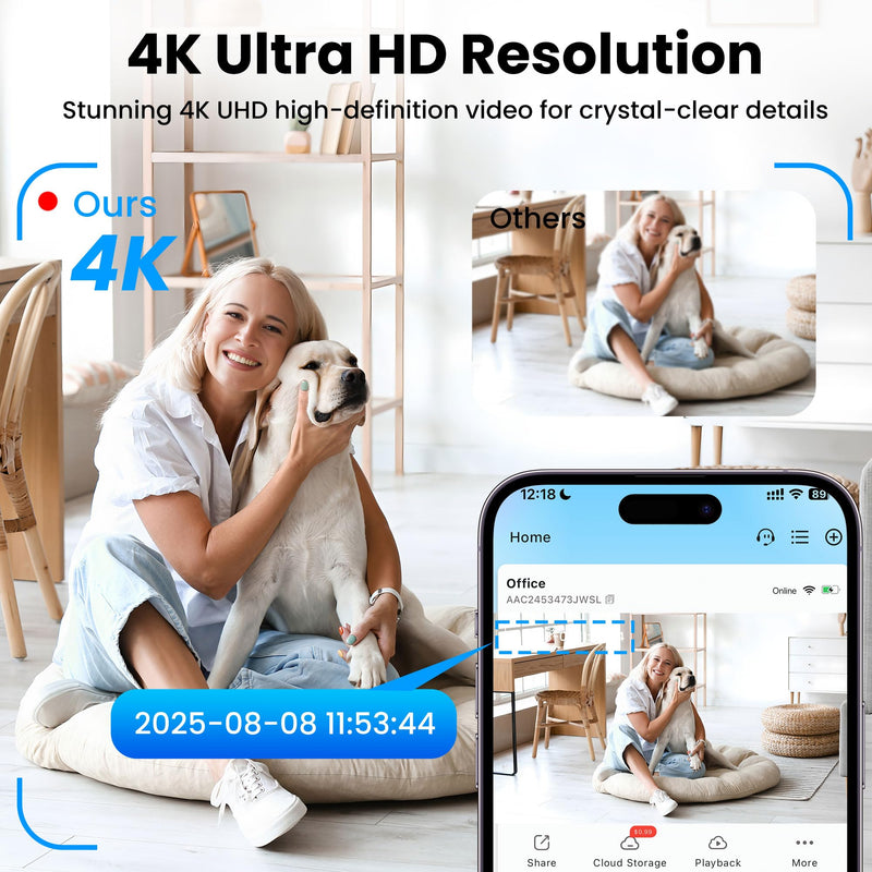 javiscam 2026 Upgraded 4K Spy Camera, Mini Hidden WiFi Camera with Live View, Plug-in Indoor Security Cam, 24/7 Recording, Motion Alerts, Night Vision, Cloud & TF Storage 1 pack