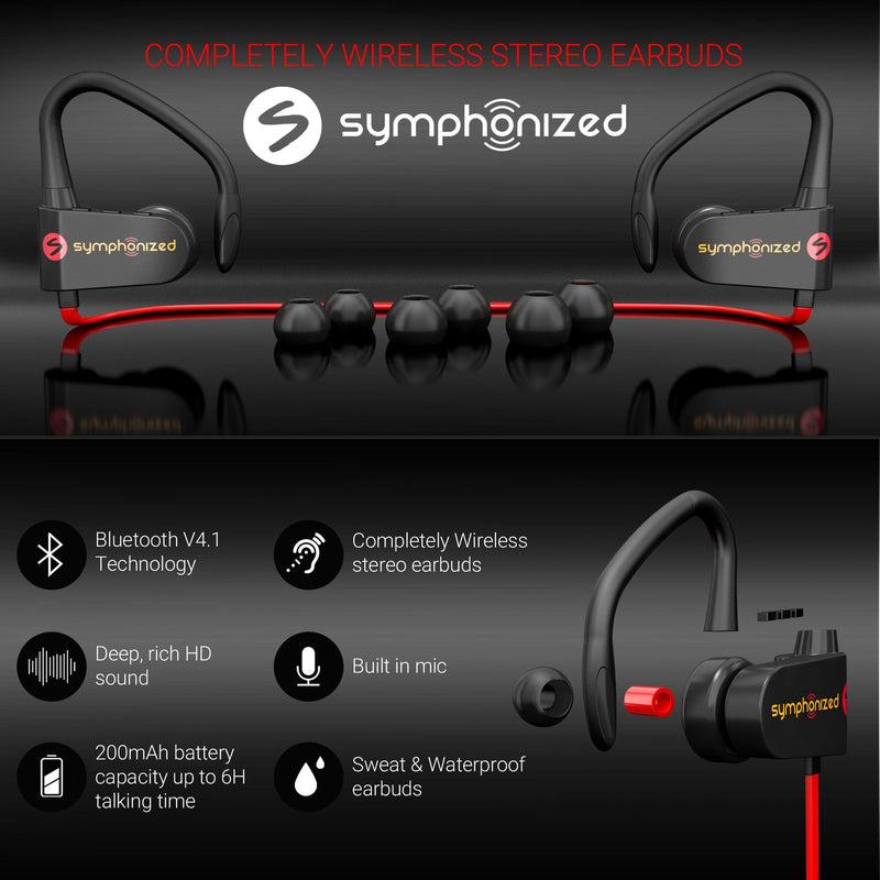 Symphonized Save Up to 21% on MFI Earbuds for iPhone + PWR Wireless Neckband Bluetooth Headphones Set