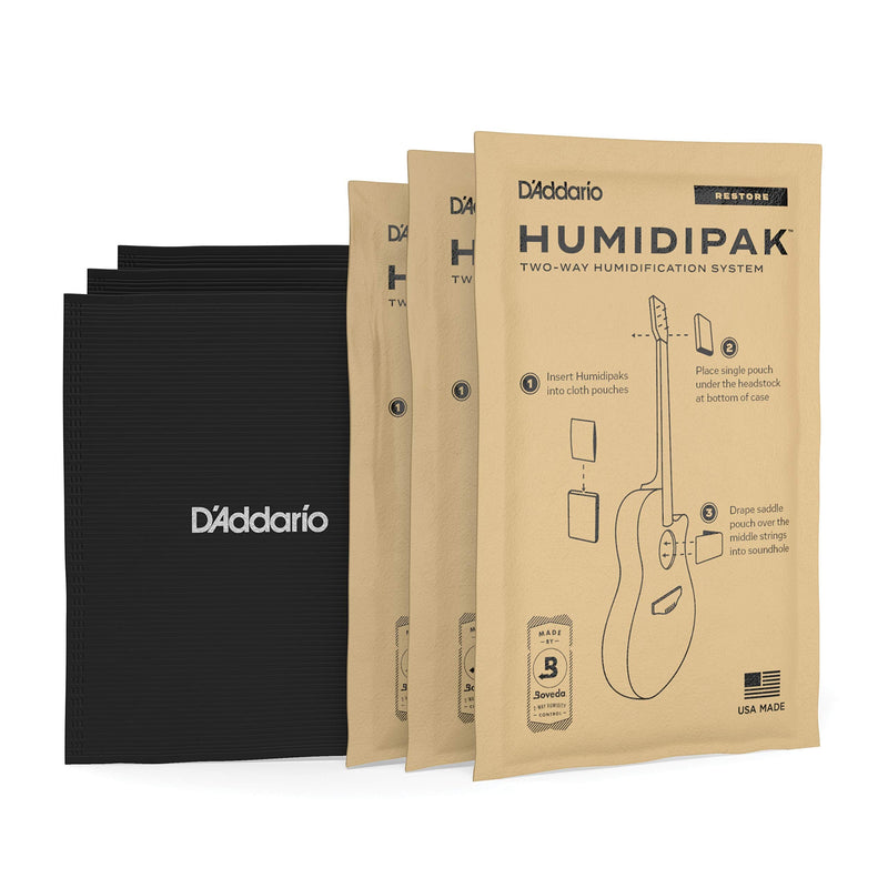 D'Addario Humidifier Humidipak Restore Kit-Automatic Guitar Humidification Conditioning System (PW-HPK-03)