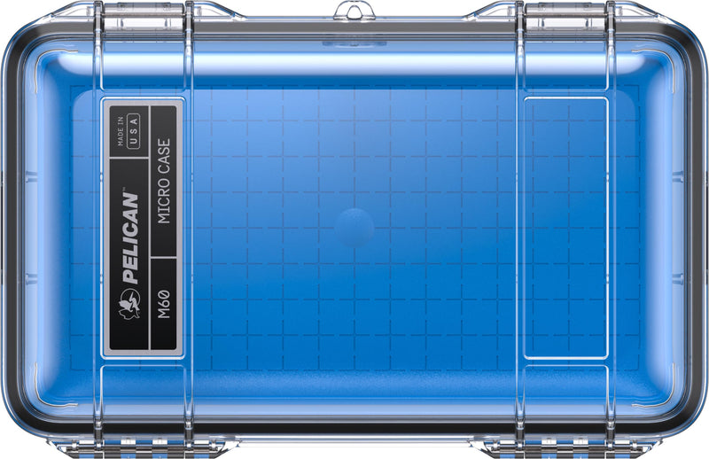 Pelican M60 Micro Case (Blue/Clear) Blue/Clear