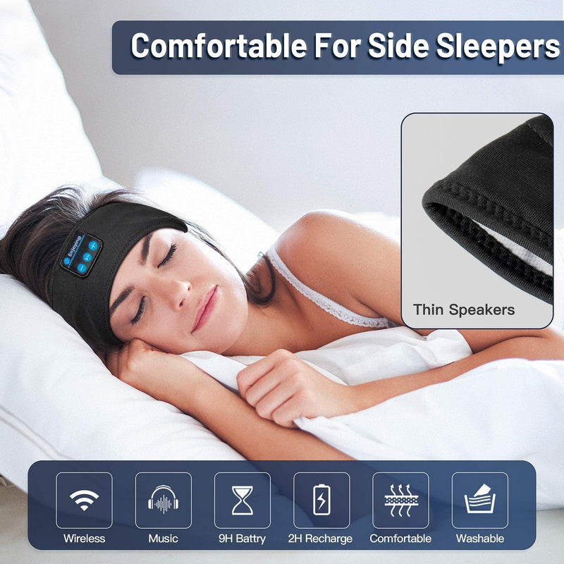 Perytong Sleep Headphones Wireless, Bluetooth Sports Headband Headphones with Ultra-Thin HD Stereo Speakers Perfect for Sleeping,Workout,Jogging,Yoga,Insomnia, Air Travel, Meditation