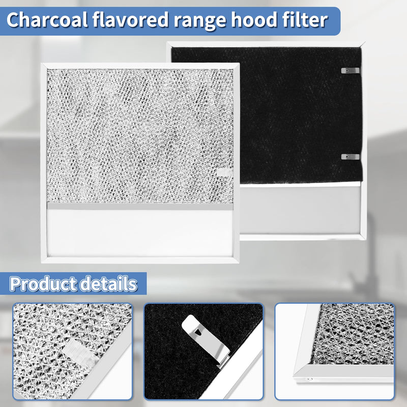 [AUSTRALIA] - BP57 Range Hood Filter with Light Lens pack 2 for Broan-NuTone 43000 Series Stove Hood Vent Air Filter-Kitchen Exhaust Grease Aluminum Filter- 11-3/8 x 11-3/4 In 