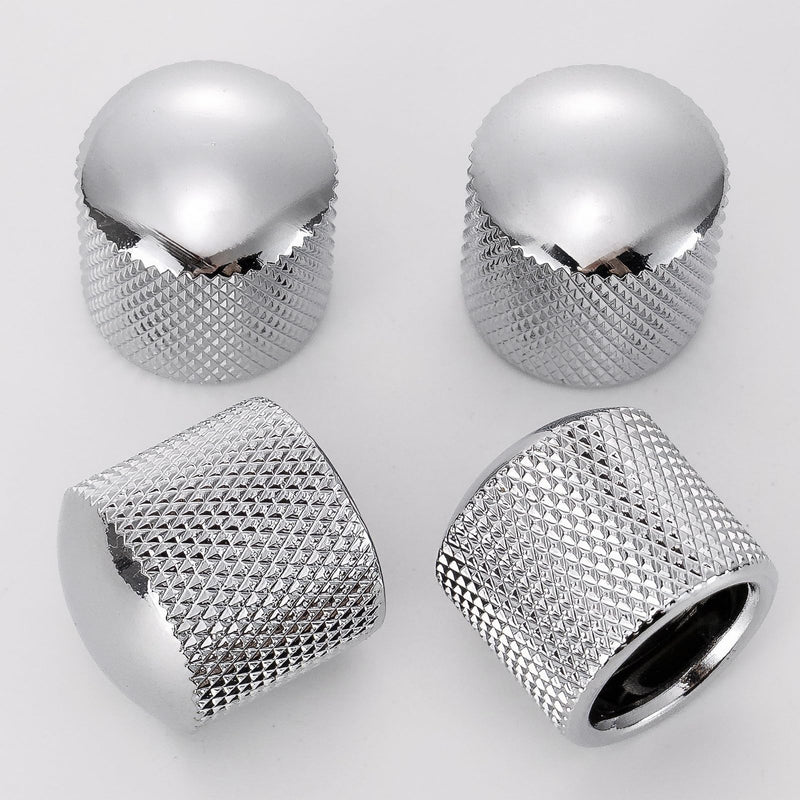 [AUSTRALIA] - 4Pcs Silver Metal Dome Tone Knob for Electric Guitar Bass Parts 