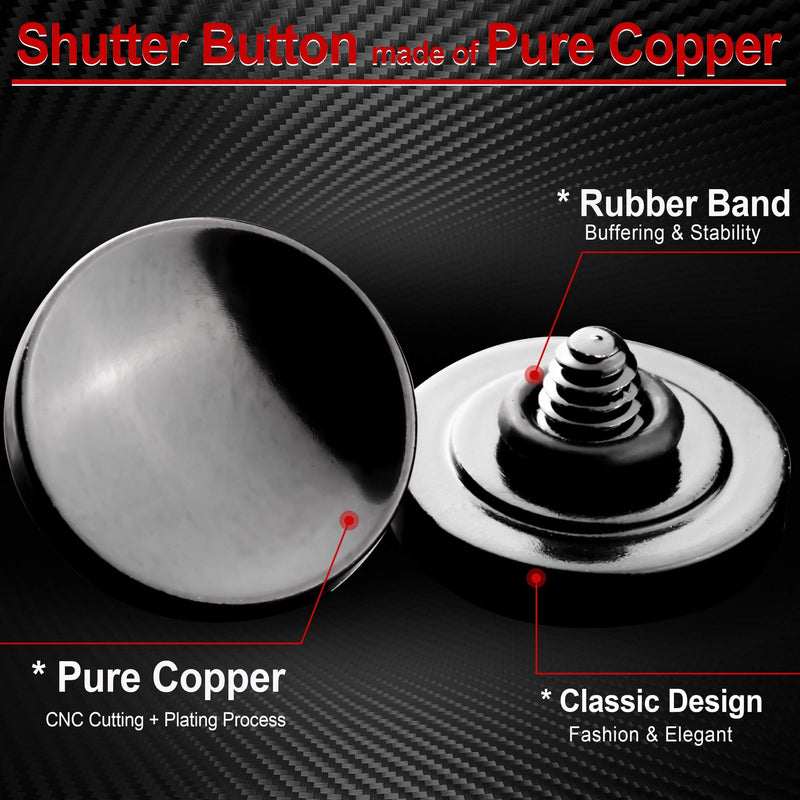 [AUSTRALIA] - Soft Shutter Release Button (2 Pack/Black) High-end Concave Camera Shutter Button Black 