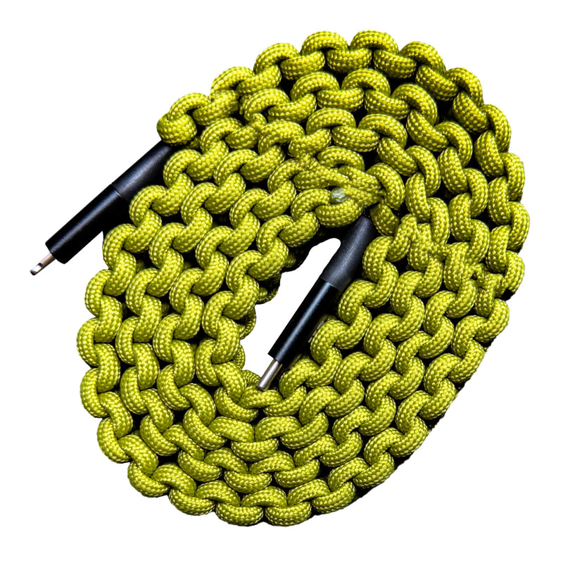Darrk Energy Lightning to C Paracord Cable & USB C to C Paracord Cable (18W, Green)