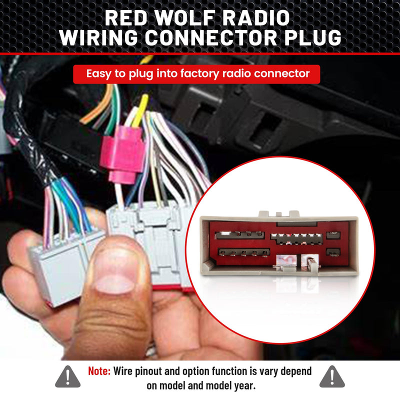 RED WOLF Radio Harness Compatible with Ford 2003-Up F150 Focus Explorer Lincoln MKX for 2006-2008 Hyundai Sonata Install Aftermarket Stereo Power Speaker Wiring Harness w/Connector Butt