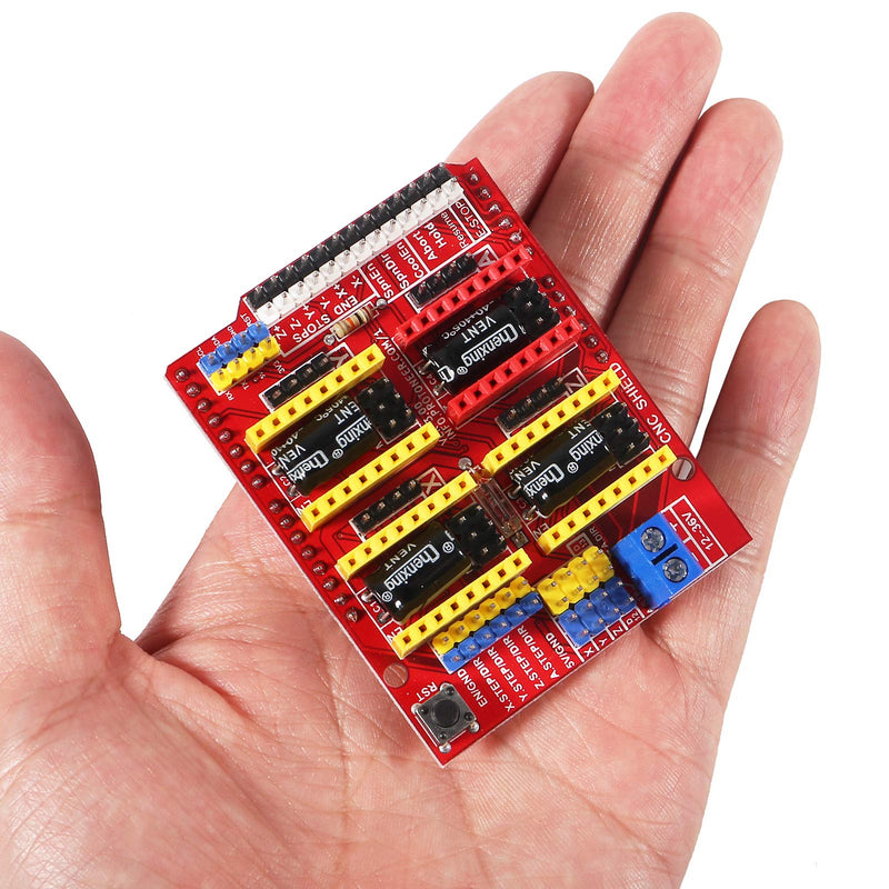 ACEIRMC 3D Printer CNC Shield V3 Engraver Expansion Board with 4X A4988 Driver Module and 4 x Radiator