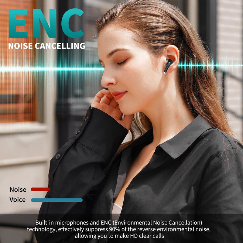 ACAGET Wireless Headphones for Sumsung Galaxy S24 Ultra S23 S22 S21 Plus Bluetooth 5.3 Earbuds Noise Canceling Earphones for iPhone 15 Pro Max 14 13 12 11 XR XS HiFi Stereo Earphone for Google Oneplus