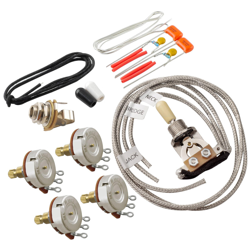 Musiclily Pro LP STD Modern 60s PLUS Treble Bleed DIY Wring Kit Upgrade for Epiphone LP Style Electric Guitar, Nickel Switch DIY Kits Modern 60s PLUS