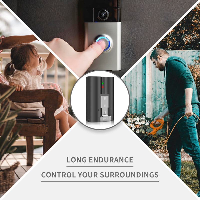 1 Pack Battery Replacement For Video Ring-Doorbell Camera 1/2/3/4, Spotlight Camera, Rechargeable Upgraded Cam Batteries (2nd & 3rd Gen) Camera Indoor and Outdoor PN V4 1ICR19/66-2 6040mAh/22.046Wh