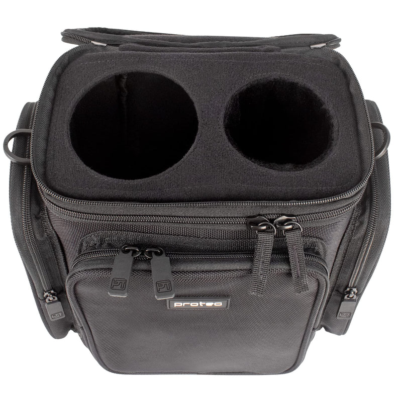 Protec French Horn Double Mute Bag, Modular Wall & Mute Holder, Model M409, Black