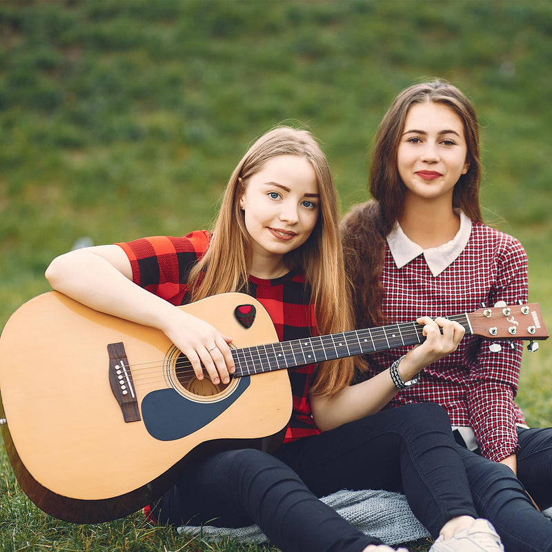 10 Pack Guitar Pick Holder, Stick-On Plastic Guitar Pick Case with Adhesive Back and Spring Convenient Guitar Pick Storage Box to Attach to Bass Ukulele Acoustic Guitar Accessories