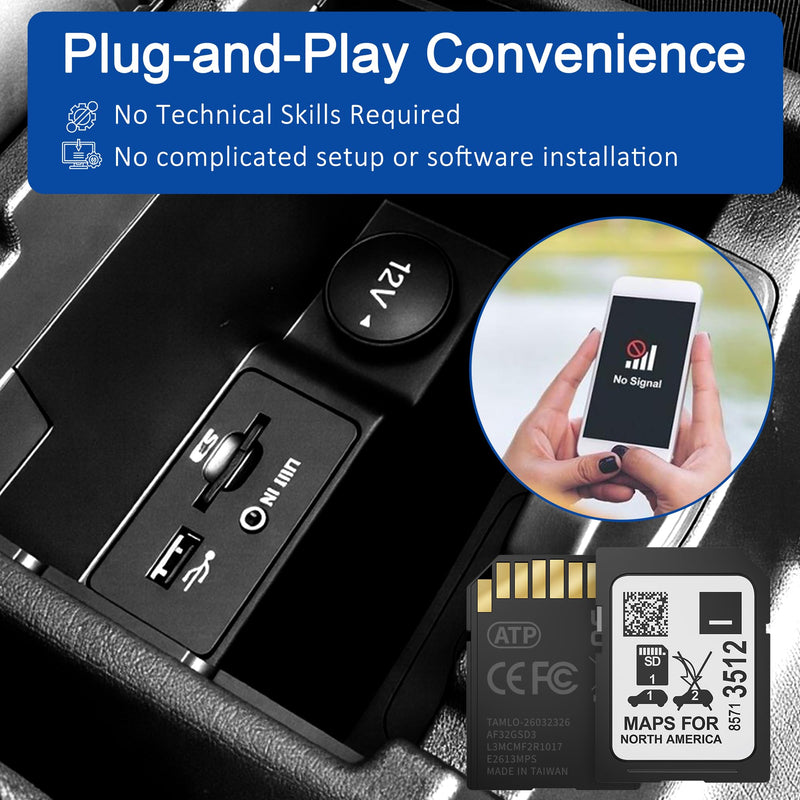 2026 Navigation SD Card for USA/Canada/Mexico, Latest GM Navigation Map Compatible with Buick Cadillac Chevrolet GMC 2019-2024, GPS SD Card Part 8571 3512 ﻿