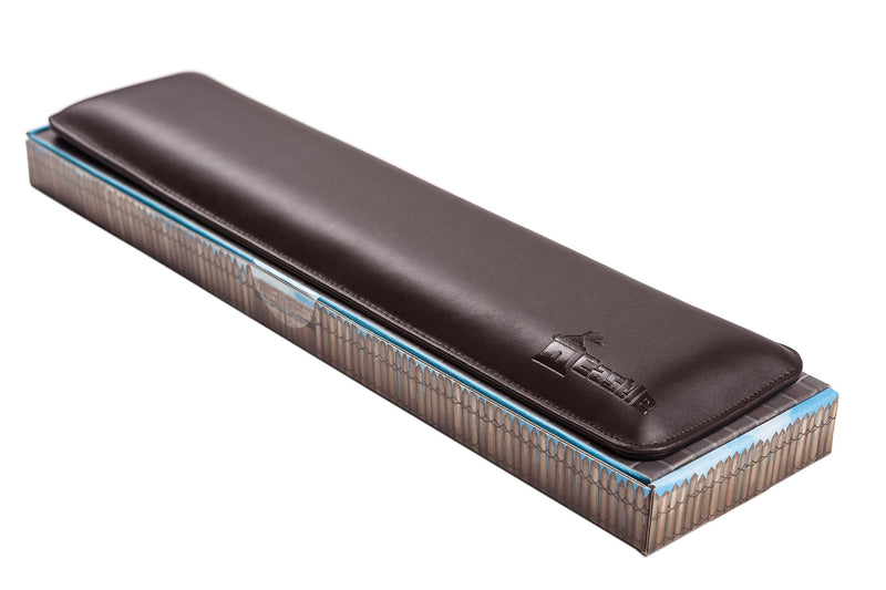 Bailey Full Size by Castle - Leather Ergonomic Computer Wrist Rest Pad for Keyboards with Around 104 Keys - Firm Keyboard Wrist Support for Typists, Gaming, and Heavy Office Use (Woodland, Full Size) Woodland