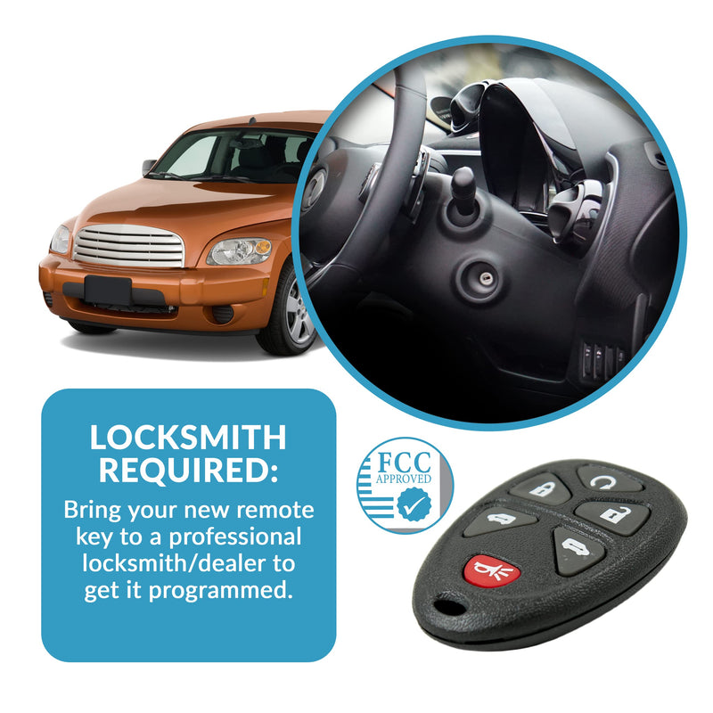 Keyless2Go Replacement for Remote Keyless Entry Car Key Fob GM Vehicles KOBGT04A 15114376-2 Pack