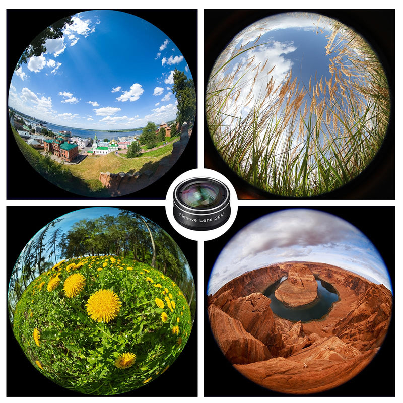 [AUSTRALIA] - Phone Camera Lens, 198 Fisheye Lens + 120 Super Wide-Angle Lens + 20x Macro Lenses Camera Photography Accessories kit Gadgets for iPhone Samsung Android Smartphone 