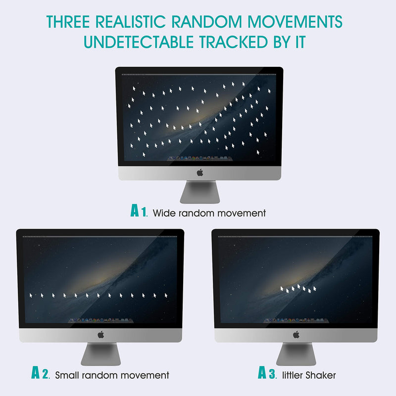 HONKID Mouse Jiggler USB C with LCD Timer ,Mouse Mover Jiggler with 3 Realistic Random Movements and Memory Function,Simulate Mouse Move to Keep Laptop Awake USB-C Port