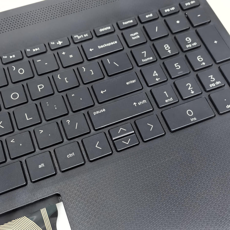 Replacement Upper Case Palmrest for HP 15T-DY 15Z-EF 15S-EQ 15s-fq 15-EF Series Laptop Keyboard Assembly L89859-001 Jet Black