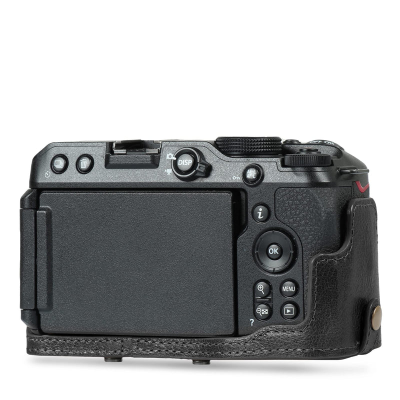 MegaGear Ever Ready Genuine Leather Camera Case Compatible with Nikon Z30 (16-50mm)(Black) Black