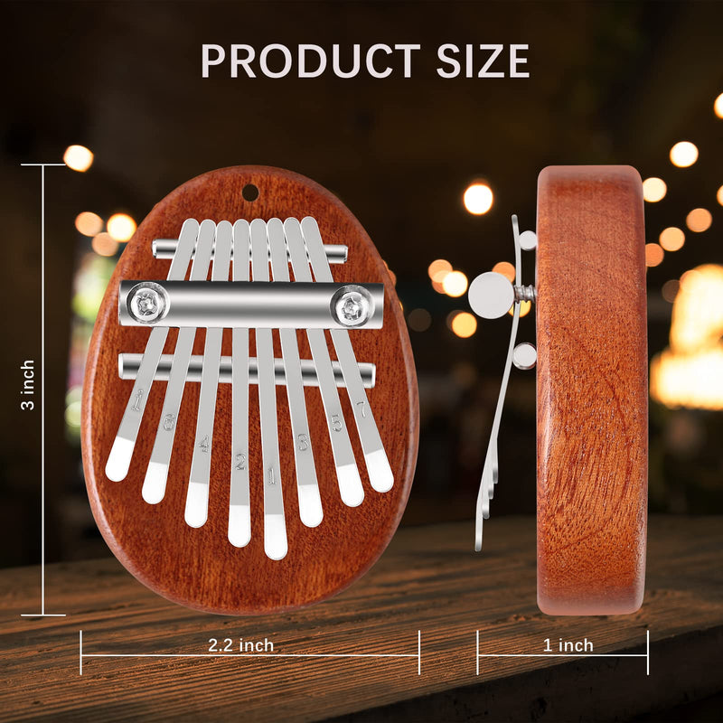 [AUSTRALIA] - EASTROCK 8 Key Mini Kalimba, Finger Thumb Piano with Accessory Pendant Gift, Exquisite Finger Piano Ornaments Christmas Gift for Kid Adult Beginners woodR 