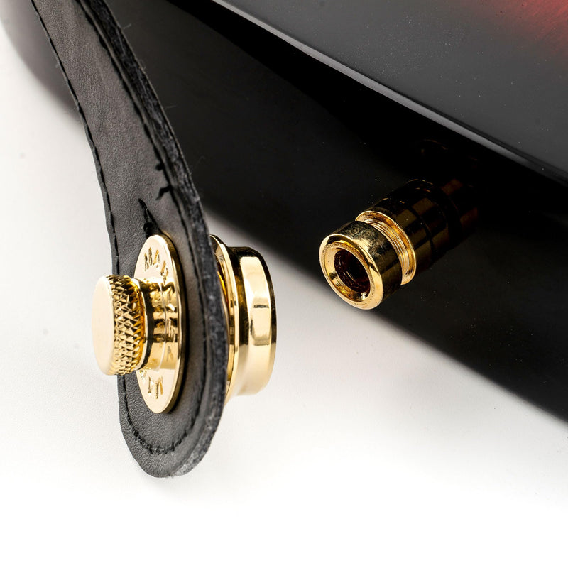 [AUSTRALIA] - Musiclily Pro Heavy Duty Guitar Strap Locks Security Straplocks System for Fender Strat/Tele Electric Acoustic Guitar or Bass, Gold (Set of 2) 